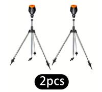 TEMU [Aspersor Rotatorio Ajustable] 2 piezas Aspersor Rotatorio Ajustable de 360° - sobre Soporte de Telescópico, Ideal para Riego de Césped y Jardín, Limpieza de Vehículos, Operación Silenciosa