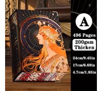 TEMU B5, 496 Páginas, Alphonse Muscia, Cuaderno de de , Cuaderno, Cubierta Clásica Estampada con Lámina de Pintura al Óleo, Manual de , Páginas , Diario, Dibujo con Marcadores, Regalos Perfectos