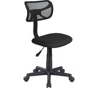 TEMU BAKAJI Silla de Oficina Ajustable, Ruedas, Respaldo Ergonómico y Asiento Acolchado, Ideal para Oficina o Habitación Infantil