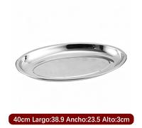 TEMU Bandeja de Acero Inoxidable / de Servir de Acero Inoxidable / Bandeja para Cocinar / para Filete de Acero Inoxidable / Bandeja de Acero Inoxidable para Verduras