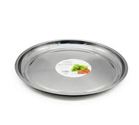 TEMU Bandeja de Acero Inoxidable Redonda / de Cocina de 28 a 40cm / Bandeja para Servir de Acero Inoxidable / de Acero Inoxidable Resistente / Bandeja para Hornear y Servir
