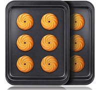 TEMU Bandejas pequeñas para hornear, mini bandeja para galletas para y horno , utensilio de repostería magnético antiadherente que para 1 o 2 , 9.45 x 7.09 pulgadas (interior 7.5x6)