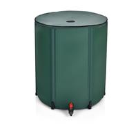 TEMU Barril Plegable 225 L para , Contenedor Agua, Recogida Portátil con Tapón Filtro Válvula de Desborde Válvula de Red, Cisterna Agua para Jardín (225 L)