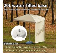 TEMU Base para sombrilla de resistencia rellenable con agua, soporte para sombrilla y parasol de exterior, material de plástico, capacidad de 20L/5.5GAL