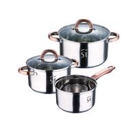 TEMU Bateria 5pc acero inoxidable Ø16/18/20 aptas para inducción colección + sartenes Ø16/20/24 cm