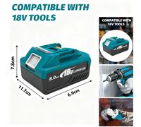 TEMU Batería para Herramientas Eléctricas 8000mAh 18V de Litio - Ion Compatible con Herramientas Eléctricas Makita, Capacidad para Mayor Duración