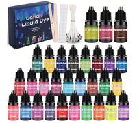 TEMU Blingfun Kit de 72 piezas para hacer velas, 30 colores de tintes para velas concentrados, , pegatinas para , clips para . Para hacer velas de cera de soja, cera de abejas y otras velas perfumadas