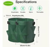 TEMU Bolsa de cultivo con múltiples aberturas, galones, para fresas y tomates, reutilizable para jardines, , flores y hierbas