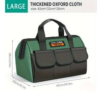 TEMU Bolsa de Herramientas AIRAJ 13/16/18 Pulgadas, Resistente y Multifuncional, Tela Oxford 1680D, Bolsa para Electricista, Bolsa de Almacenamiento Anticaída con Múltiples Bolsillos
