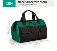 TEMU Bolsa De Herramientas AIRAJ De 13 Pulgadas / 33 Cm, Resistente Y Duradera, De Tela Oxford Engrosada, Multifuncional Para Electricistas Y Carpinteros, Portátil Y De .