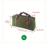 TEMU Bolsa de herramientas de ancha, bolso de de lona resistente de capacidad, bolsa de herramientas multifunción portátil para almacenamiento de llaves, destornilladores, alicates, clavos