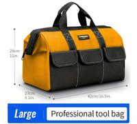 TEMU Bolsa de herramientas para hombre, resistente bolso de ancha para diferentes herramientas, electricistas, carpinteros y mecánicos ()