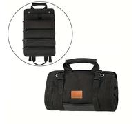 TEMU Bolsa de herramientas resistente de tela Oxford 600D para hombres y mujeres, con 2 bolsillos desmontables con cremallera, ideal para electricistas y mecánicos