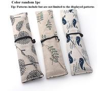 TEMU Bolsa para cubiertos con estampado vintage japonés, 1/ 2/ 4 piezas, bolsa de almacenamiento portátil para palillos, cuchara, y tenedores, color aleatorio