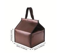 TEMU Bolsa térmica de reparto para pasteles marrones/Bolsa térmica reutilizable de gran capacidad pizzas suaves