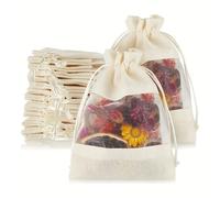 TEMU Bolsas de Organza Transparentes con Cordón para Fiestas - Paquete de 20 Piezas - Bolsas de Regalo Roto para Joyería, , de Fiesta, Muestras y