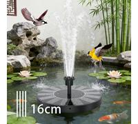 TEMU Bomba de fuente solar de 1.8/2.8W, bomba de agua para baño de pájaros, 6 boquillas y 4 tubos de extensión, fuente flotante IPX8 para estanque de jardín, piscina, acuario
