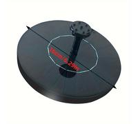 TEMU Bomba de fuente solar para exteriores de 2.5W, con 6 boquillas, batería no incluida, ideal para baño de pájaros, piscina, estanque, decoración de jardines