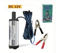 TEMU Bomba sumergible de 12V, 1 pieza, bomba portátil de transferencia de aceite, cuerpo, bomba de agua eléctrica con pinzas de , adecuada para transferir diésel, queroseno y agua