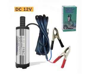 TEMU Bomba sumergible de 12V, 1 pieza, bomba portátil de transferencia de aceite, cuerpo, bomba de agua eléctrica con pinzas de , adecuada para transferir diésel, queroseno y agua