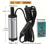 TEMU Bomba sumergible eléctrica mini portátil de 12 de 30 L/min para transferencia de diésel, queroseno y agua