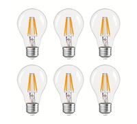 TEMU Bombilla LED E27 Vintage 3W Edison A60 A19 de Repuesto 40 Watt 2700K Lámpara Filamento Transparente para Cocina Mesa de Comedor Cafetería Bar Paquete de 6/ 3/ 4/ 10