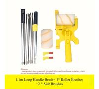 TEMU Bordeador de pintura profesional con rodillos de repuesto y varilla de extensión para pintar paredes y techos