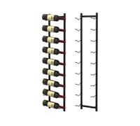 TEMU Botellero de Pared para 9 Vinos, Soporte Metal Inoxidable para Botellas , Estante de Pared, Almacenaje de Botellas Vertical para Cocina Comedor Bar