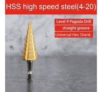 TEMU Broca escalonada de acero rápido, 4 mm - Agujero en metal para madera y metal, diseño de cabeza hexagonal