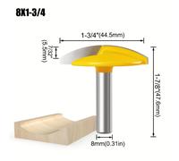 TEMU Broca para Enrutador de Gran Tamaño con Vástago de 1pc 1/2in 1/4in 8mm - Radio de 2.7" - Ancho de 2-3/4" para Herramienta de Corte de Carpintería