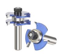 TEMU Brocas de Enrutador con Junta de Vástago de 1/2'' 12.7mm para Montaje de Lengüeta y Ranura, Herramientas de Fresado para Madera
