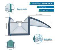 TEMU Burlete de para puerta de vidrio de U con respaldo autoadhesivo, de goma flexible. Esta tira diseñada para , resistir y prevenir el polvo.