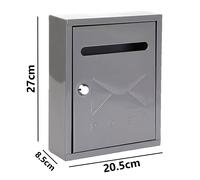 TEMU Buzón exterior de acero, buzón compacto para en la pared, buzón impermeable, buzón exterior con cerradura, estructura metálica, para guardar , cartas y sobres.