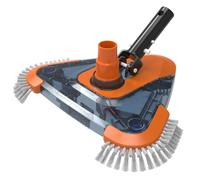 TEMU Cabezal de aspiradora para piscina con cerdas de esquina, mango con clip EZ, conector giratorio universal para manguera de piscina, piscinas elevadas y piscinas enterradas
