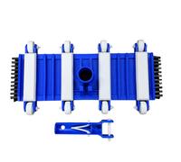 TEMU Cabezal de aspiradora para piscina de PVC azul de 14 pulgadas con cepillo lateral - Accesorio de limpieza de piscina, solo cabezal de aspiradora