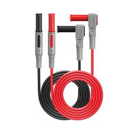 TEMU Cable de prueba para multímetro P1033 moldeado por inyección con conector tipo banana de 4 mm, línea de prueba a curva