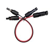 TEMU Cable para Panel Solar de 6Mm², Cable Solar de 40CM para Ventana, Cable Flexible con Conectores Hembra, Cable Solar PV para Panel Solar de RV