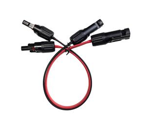 TEMU Cable para Panel Solar de 6Mm², Cable Solar de 40CM para Ventana, Cable Flexible con Conectores Hembra, Cable Solar PV para Panel Solar de RV