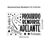 TEMU " Calcomanía Motivacional en Español Compatible con Usuarios de Traducción - Adhesivo de PVC Autoadhesivo Ideal para Dormitorios, Oficinas y - en Español "Es Rendirse" - Diseño de Irregulares