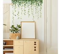 TEMU Calcomanías Autoadhesivas de Hojas Colgantes - Pegatinas de Plantas Verdes Lujosas para Decoración de Dormitorio y Sala, Fácil Aplicar y Quitar, Gráficos 2D no 3D, 30*90cm/11.8*35.4pulgadas