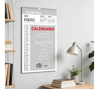 TEMU calendario de pared números GRANDE para escribir,un mes de 2026 por hoja(12meses), marcadas en mes