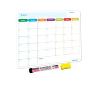 TEMU Calendario Mensual Magnético para Refrigerador - Tablero Planificador Reutilizable de 11.8×16.5 Pulgadas con 2 Marcadores Borrables y Paño de Limpieza
