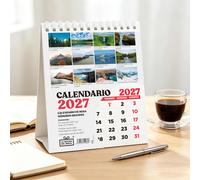 TEMU Calendario sobremesa papel 2027 pack 5 / Calendario escritorio paisajes 5 unidades / Calendario papel 2027 set 5 / Calendario decorativo mesa 5 / Agenda mesa papel 2027 pack
