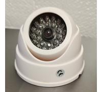 TEMU Cámara simulada Aumengear, cámara de seguridad simulada que cámara de vigilancia para seguridad del hogar y comercial, uso en interiores, con luz LED intermitente, batería, color