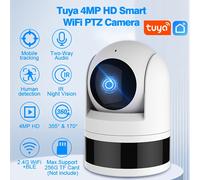 TEMU Cámara Wifi Tuya 4MP Interior, Cámara de Seguridad Inteligente, Monitoreo de Bebés, Seguimiento de Movimiento, Alarma , Intercomunicador de Voz, Función de Visión Nocturna, App Smart Life