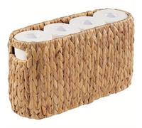 TEMU Canasta para Papel Higiénico, Portarrollos con Almacenamiento para 8 Rollos, Decoración para Baño, Accesorios de Ratán para Baño