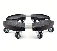 TEMU Carrito para Plantas de Resistencia con 8 Ruedas Bloqueables - Soporte Rodante Ajustable, 15"-21", Capacidad de 330lbs para Plantas Grandes y Macetas de Interior/Exterior