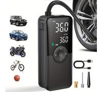 TEMU CaRSun Compresor de Aire Inalámbrico para Coche, Bomba de Neumáticos Portátil Eléctrica con Batería - Ideal para Autos, Motocicletas y Bicicletas