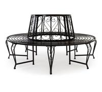 TEMU Casaria® de Jardín Ø160cm con Rejilla de Pies, Pintura en Polvo, Resistente al , Capacidad de 320 kg, Color Negro Vintage