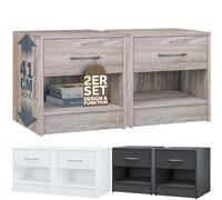 TEMU CASARIA® Juego de 2 Mesitas de Noche con Cajón 41X39X28 Cm Almacenamiento de Madera Moderno Dormitorio Cama Mesita de Noche Mesa de Noche